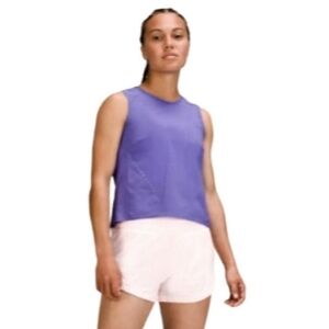 LULULEMON Swift Ventilated Running Tank Top Sleeves Purple Lilac Size 4
